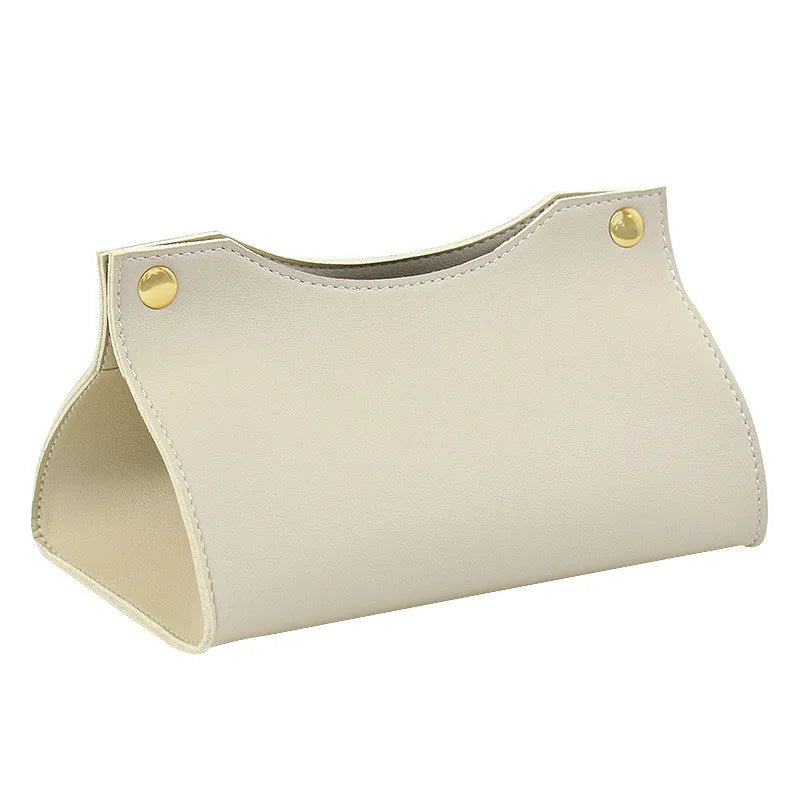 Premium PU Leather Tissue Box Holder for Home, Car & Office