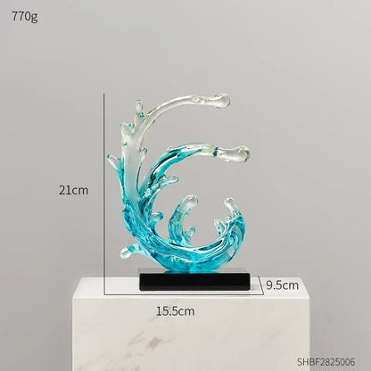 Transparent Ocean Wave Sculpture