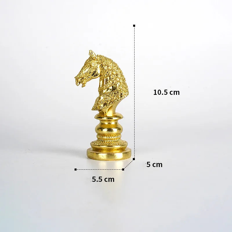 Elegant Resin Chess Piece Sculptures