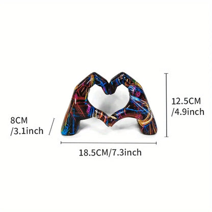 Colorful Love Gesture Sculpture