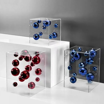 Modern Metal Ball Cube Ornament