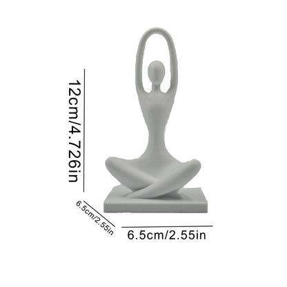 Simple Zen Yoga Figure Ornaments for Meditation Spaces