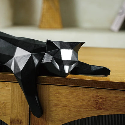 The Geometric Lounging Cat