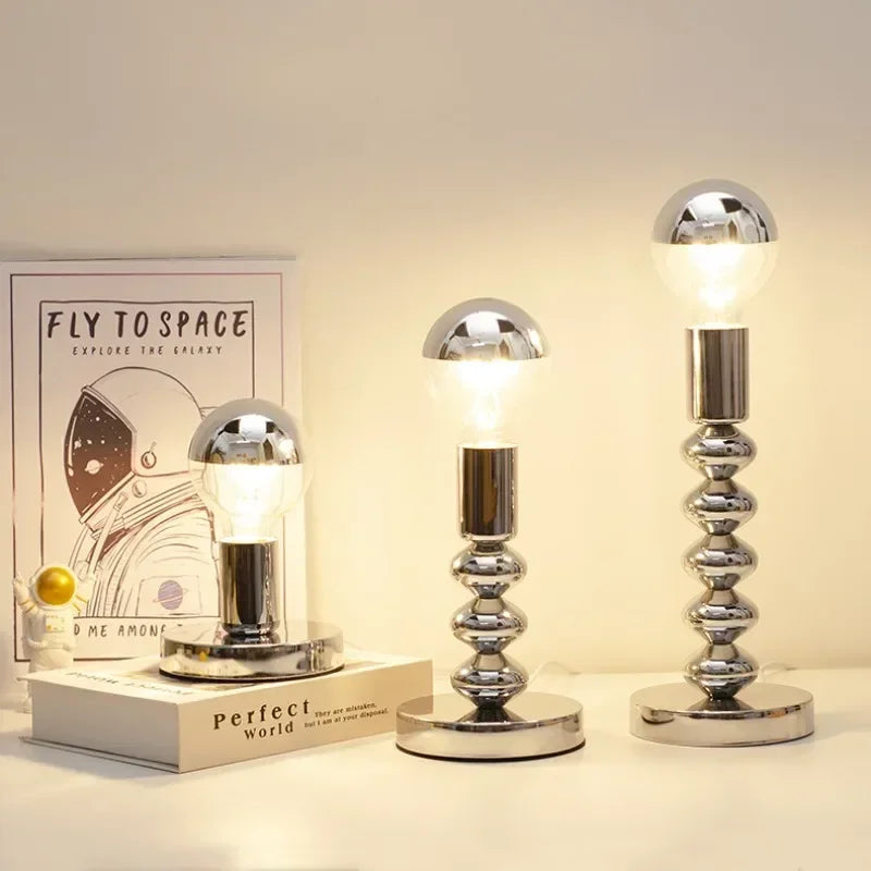 Chrome Bauhaus LED Table Lamp