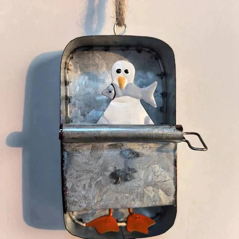 Coastal Sardine Can Hanging Ornament DIY Tin Fish Home Decor