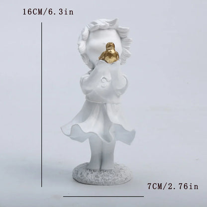 Heart Balloon Girl Sculpture