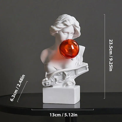 Pop Classic David Bust with Bubblegum Statue