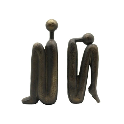 Modern Thinker Resin Bookends
