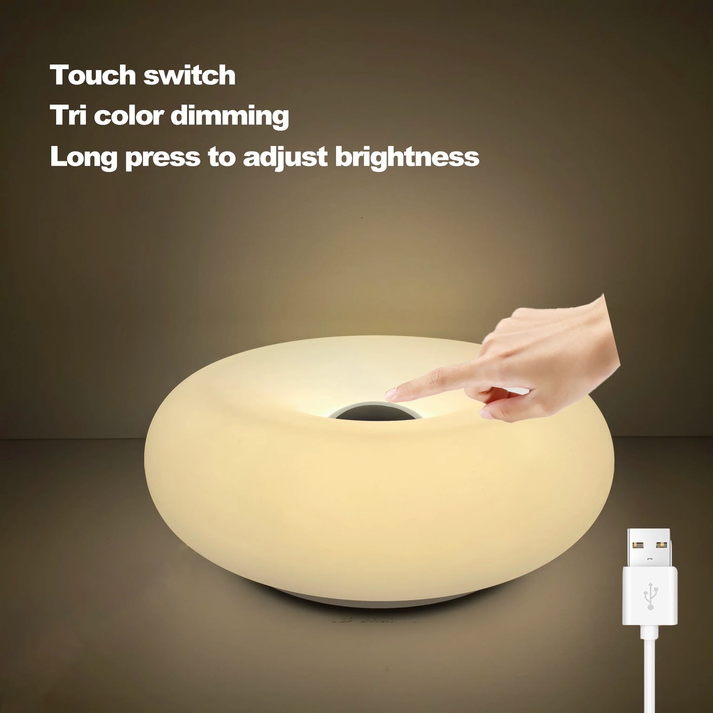 Modern Bauhaus Donut Touch & Remote Control Table Lamp