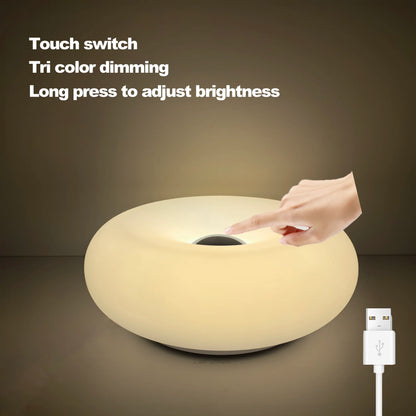 Modern Bauhaus Donut Touch & Remote Control Table Lamp