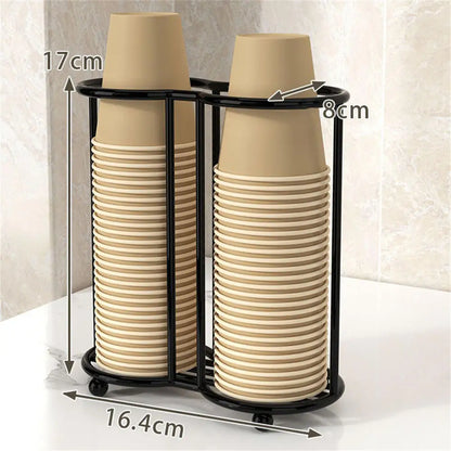 High-Capacity Disposable Cup Holder & Organizer Rack