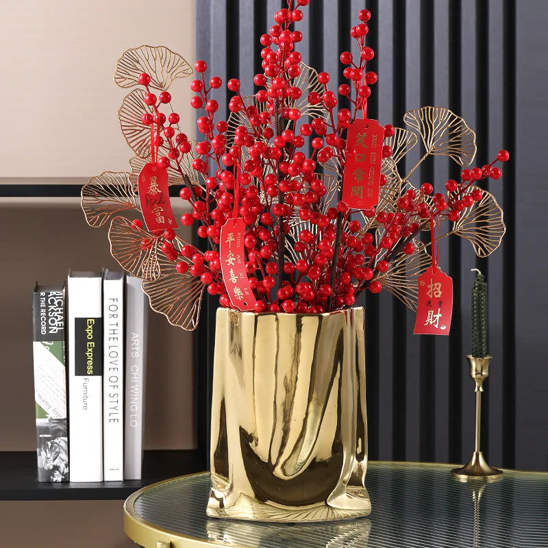 Modern Ruffled Ceramic Vase
