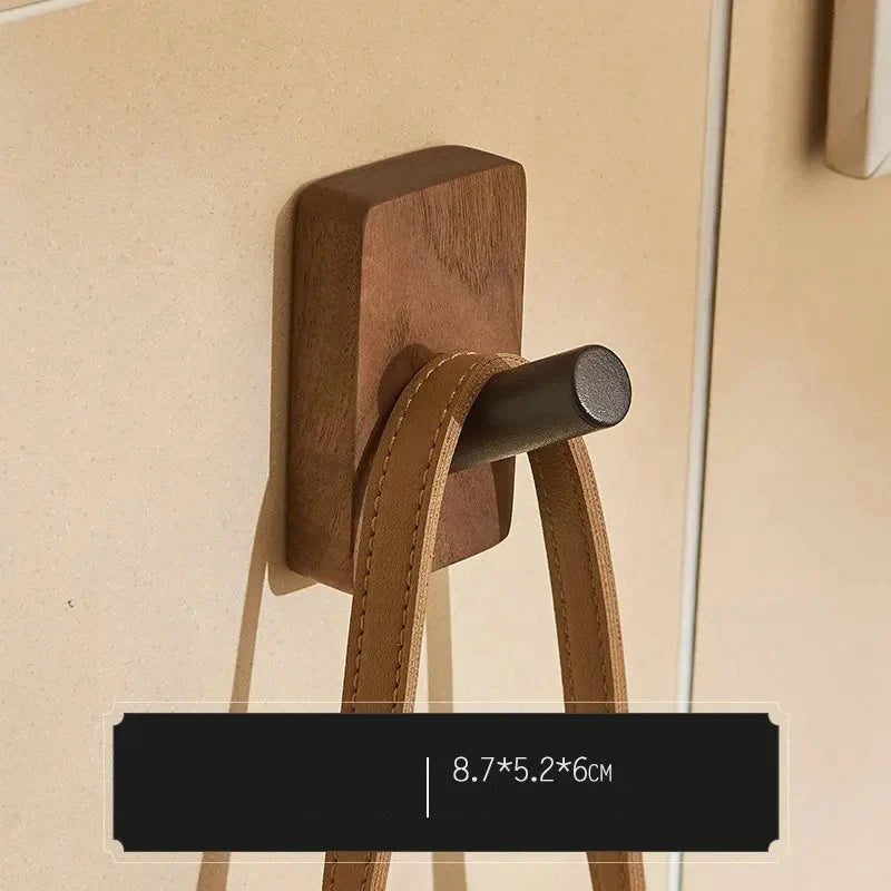 Modern Walnut Wood Wall Hook