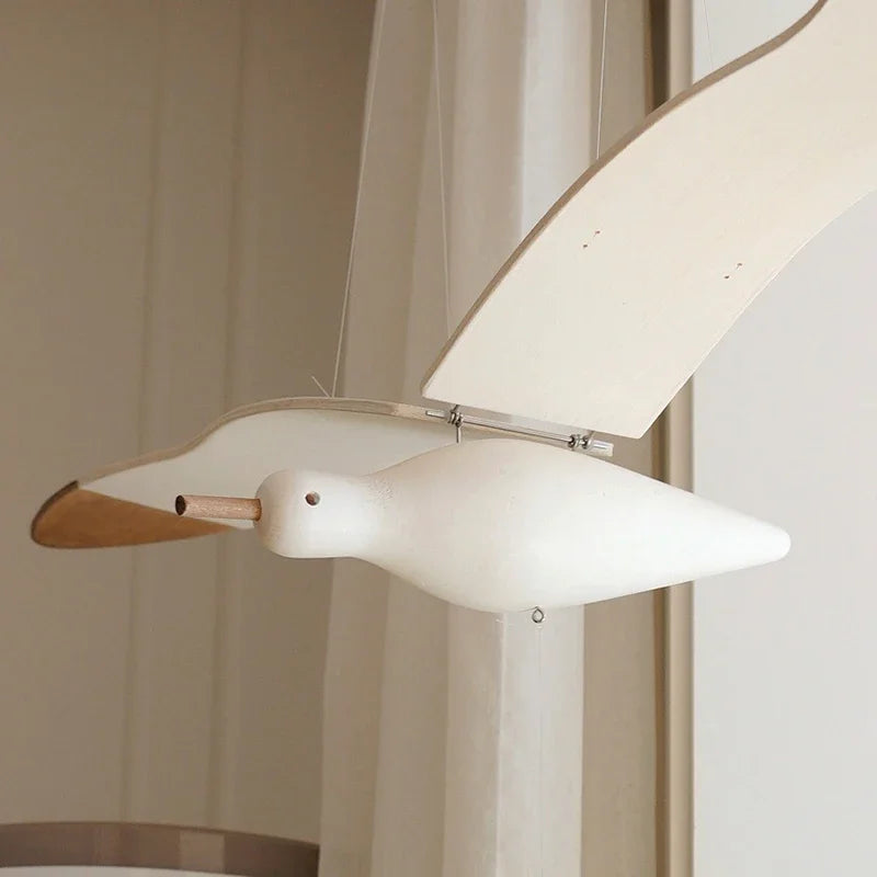 Handcrafted Wooden Flying Bird Mobile