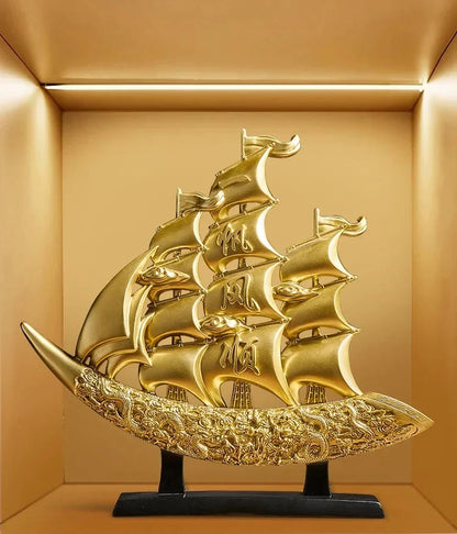 Creative & Luxury Metal Sailing Ship Model Figurines