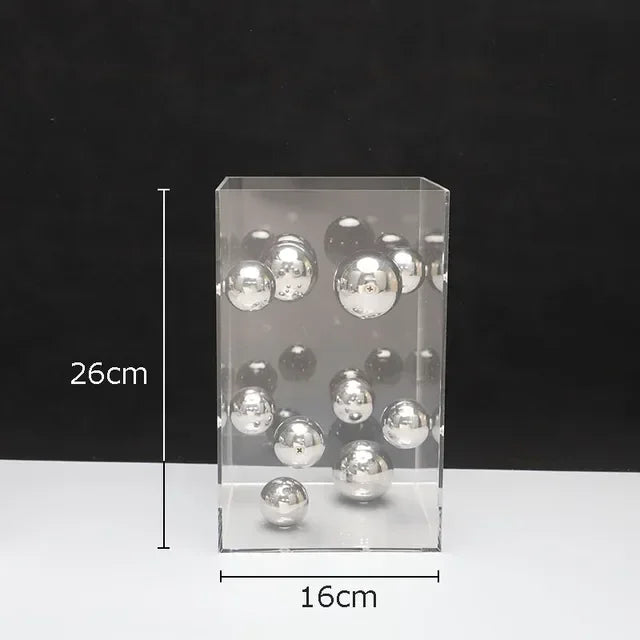 Modern Metal Ball Cube Ornament