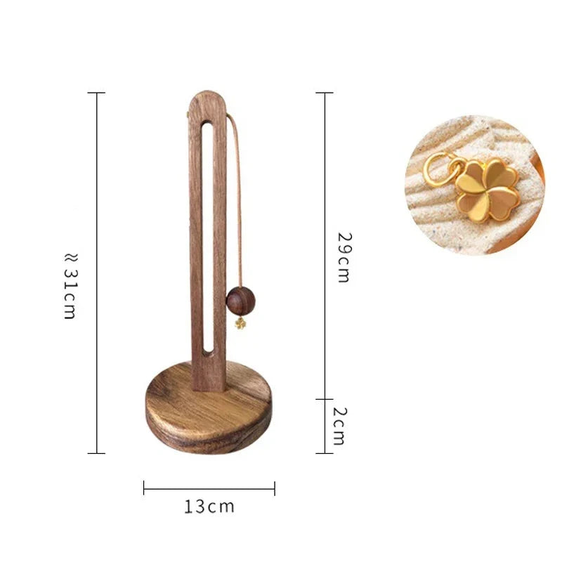 Solid Wood Paper Towel Holder Kitchen Roll Storage Rack