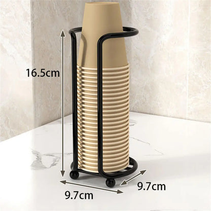 High-Capacity Disposable Cup Holder & Organizer Rack