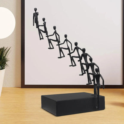 Climbing Figures Abstract Metal Sculpture