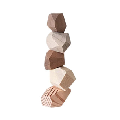 Solid Wood Stone Ornaments