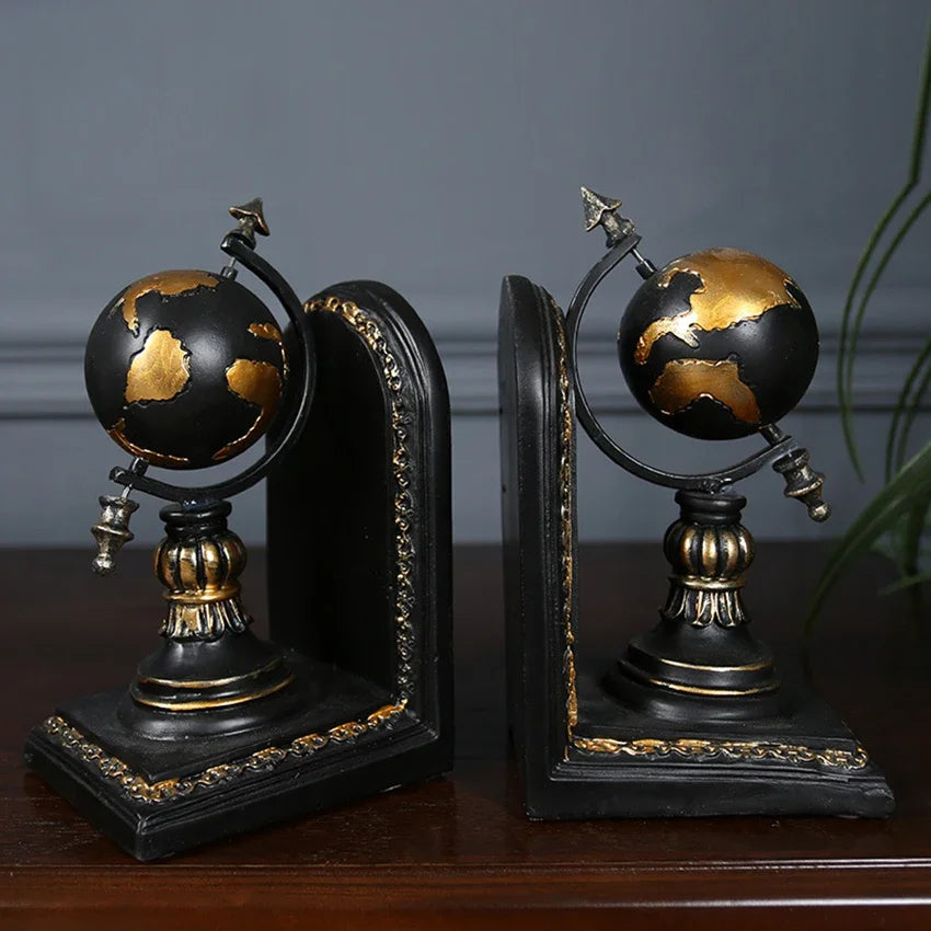 Resin Desktop Bookends - Elegant Office & Home Organizer