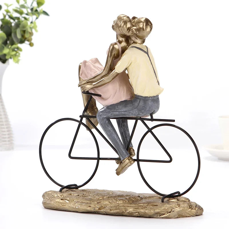Our Journey Romantic Couple on Bicycle Sculpture