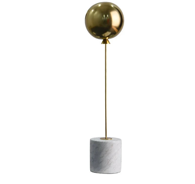 Minimalist Balloon Sculpture with Marble Base