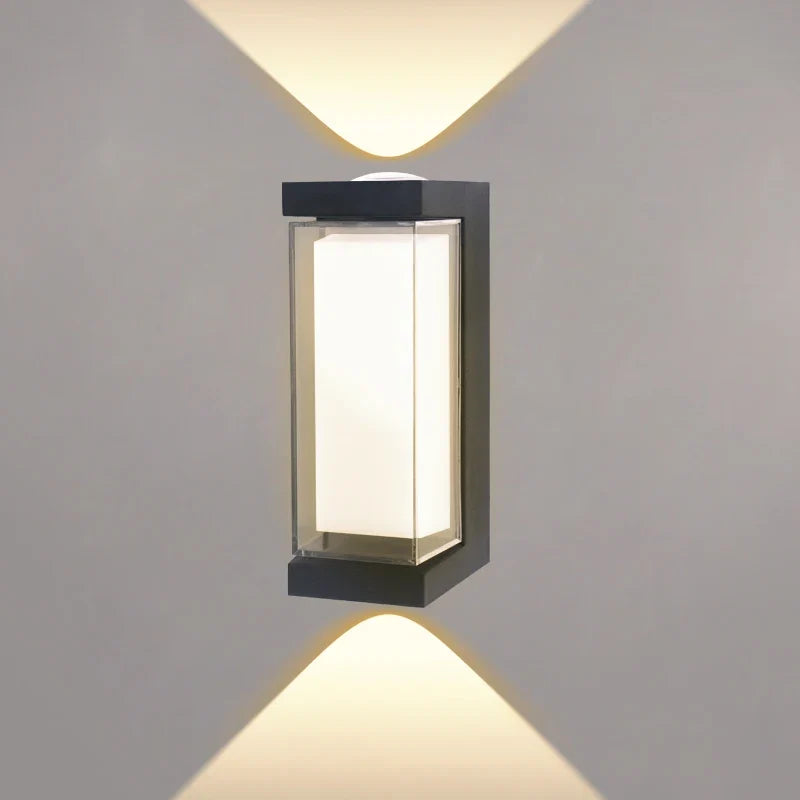 Waterproof LED Wall Light Up and Down - Indoor and Outdoor Sconce for Courtyard, Hallway, Patio, Symmetrical Beam Lighting