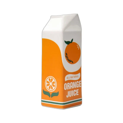 Retro Orange Juice Carton Ceramic Vase