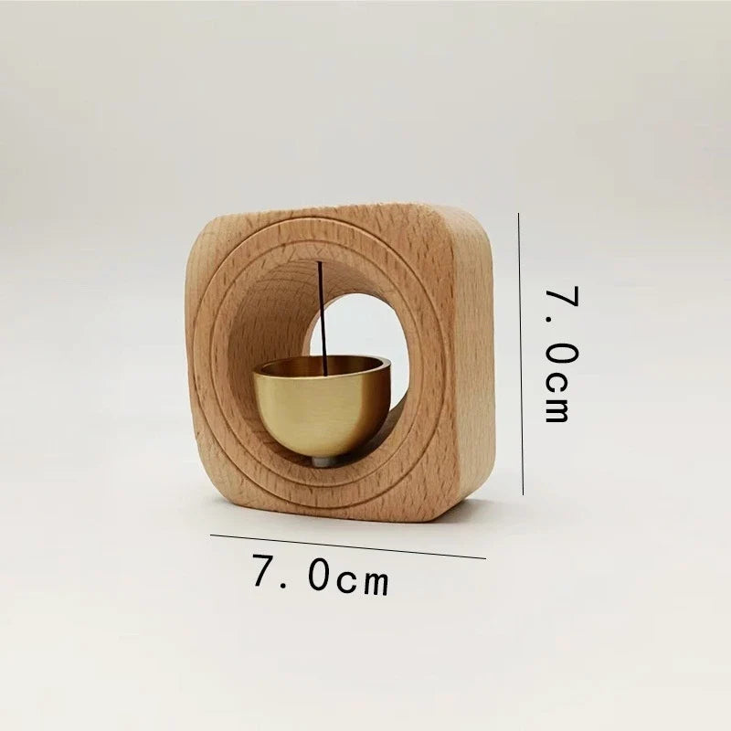 Magnetic Wooden Doorbell Chime with Copper Bell