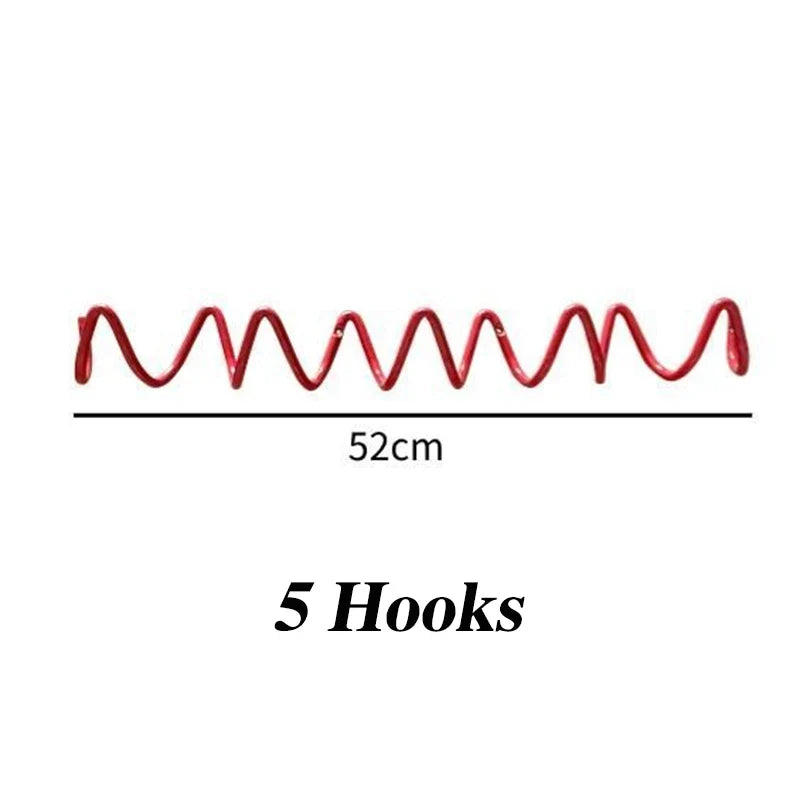 Creative Wave Iron Wall-Mounted Coat Rack | Minimalist Multi-Hook Clothes Organizer