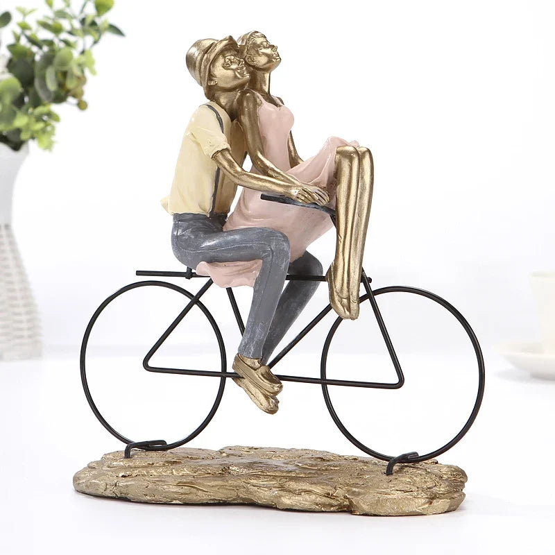 Our Journey Romantic Couple on Bicycle Sculpture