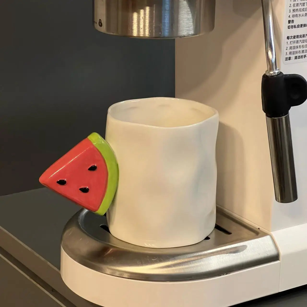 Creative Fruit Handle Ceramic Mug