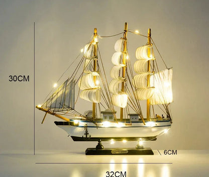 Creative & Luxury Metal Sailing Ship Model Figurines