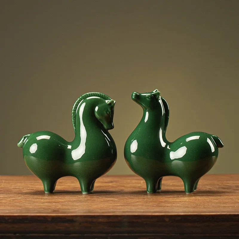 Chinese Tang Dynasty Style Ceramic Horse Figurine