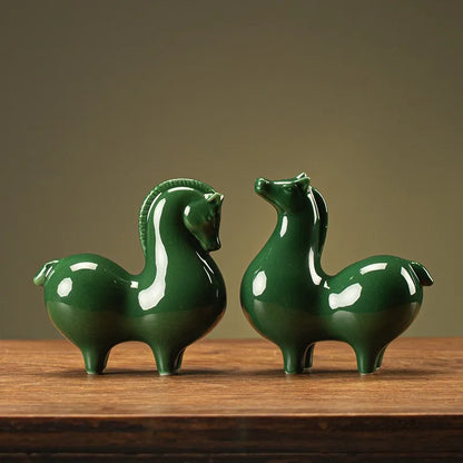 Chinese Tang Dynasty Style Ceramic Horse Figurine