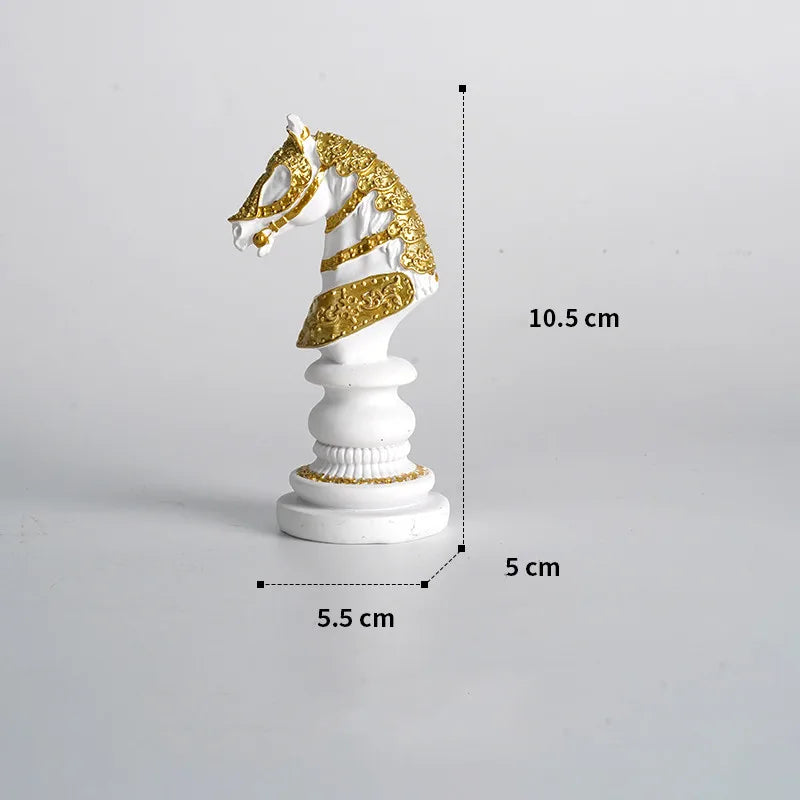 Elegant Resin Chess Piece Sculptures