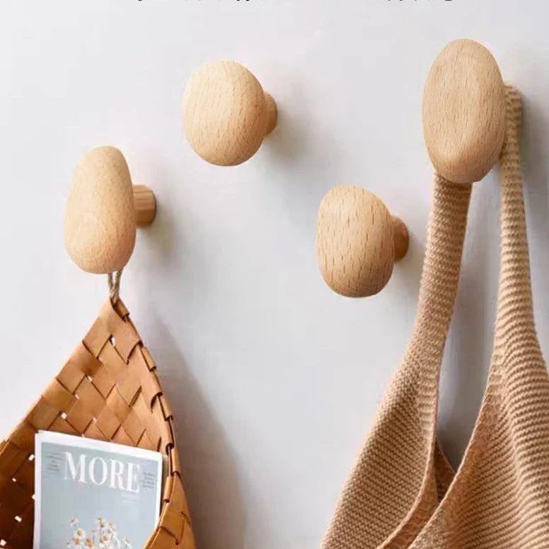 Solid Wood Wall Hooks & Cabinet Handles