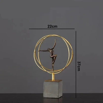 Modern Creative Resin Gymnast Sculpture