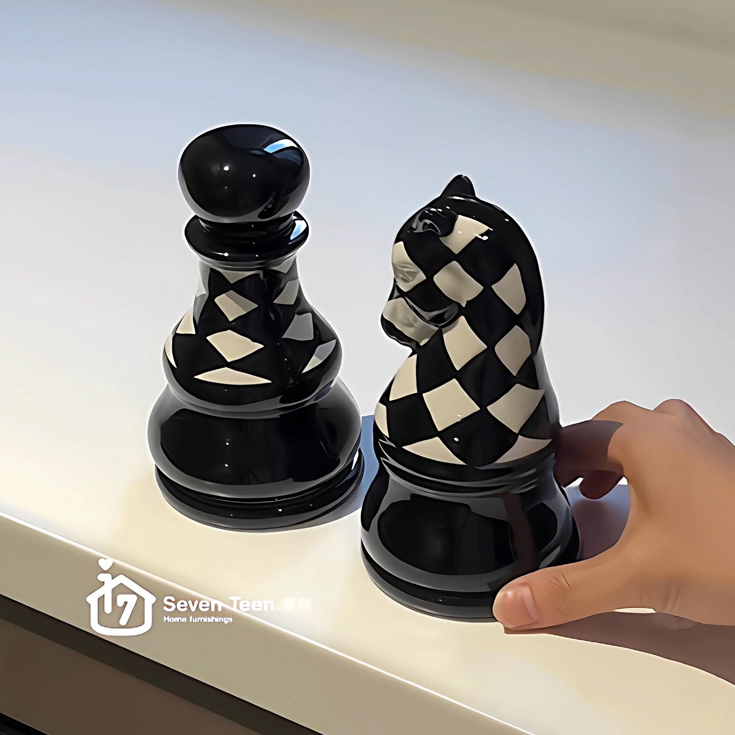 Ceramic Chess Piece Toothpick Holder - Luxury Desktop Decor