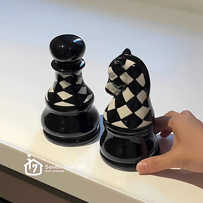 Ceramic Chess Piece Toothpick Holder - Luxury Desktop Decor