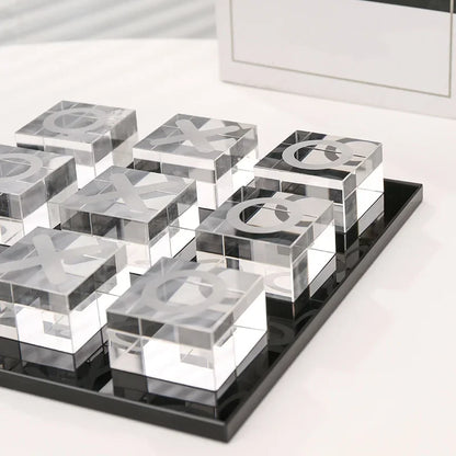 Modern Glass Tic Tac Toe Set