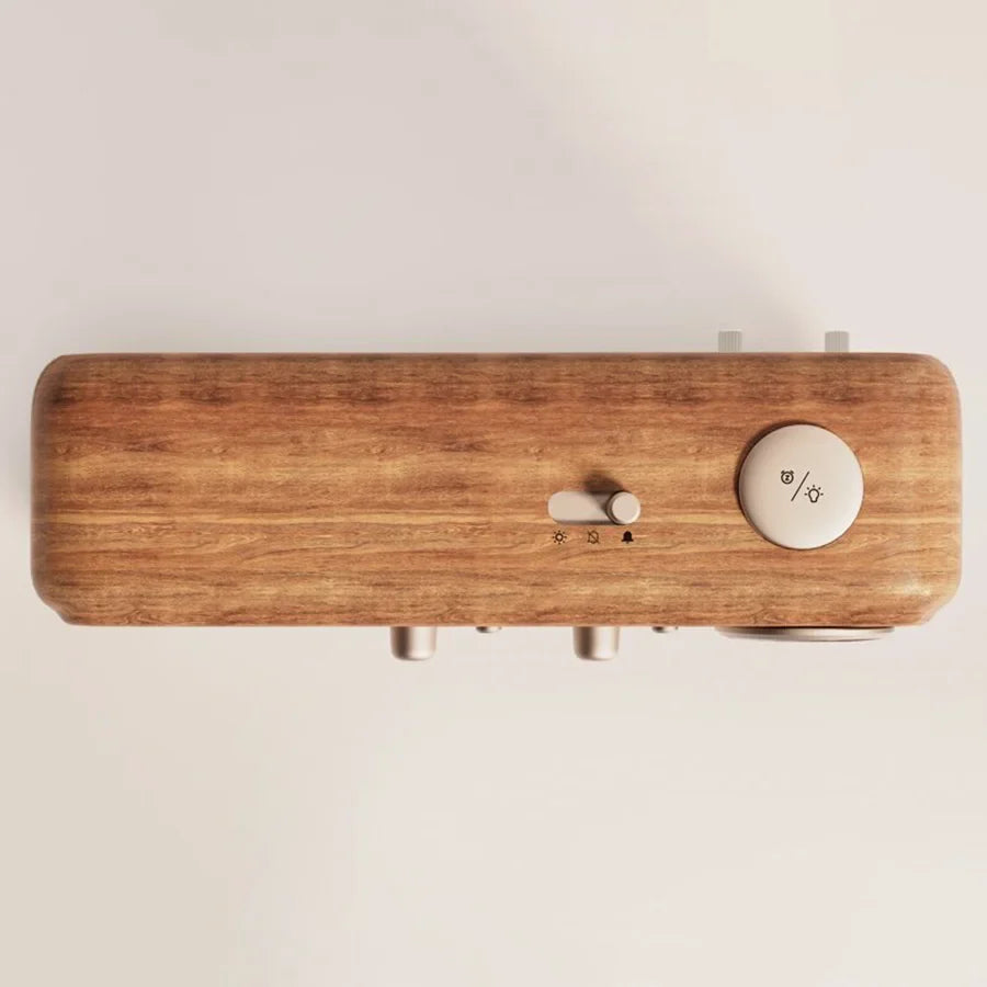 Vintage White Noise Alarm Clock with Wake-Up Light