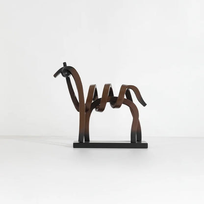 Abstract Hollow Line Horse Resin Sculpture