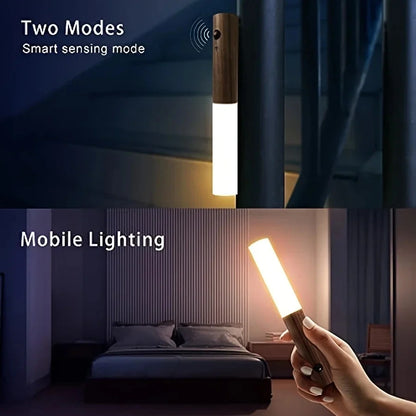Magnetic Wooden Wall Light