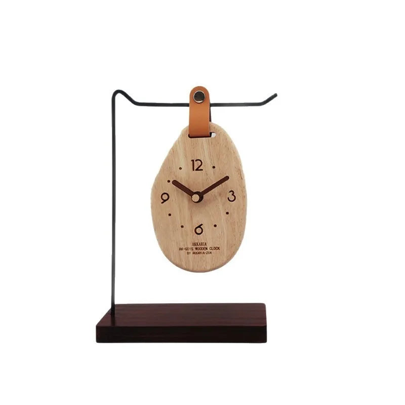 Creative Solid Wood Hanging Desk Clock