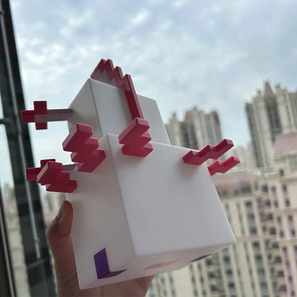 Pixelated Axolotl Lamp