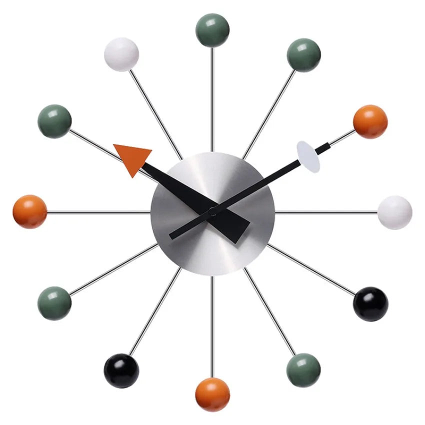 Modern Silent Pop Colour Ball Wall Clock