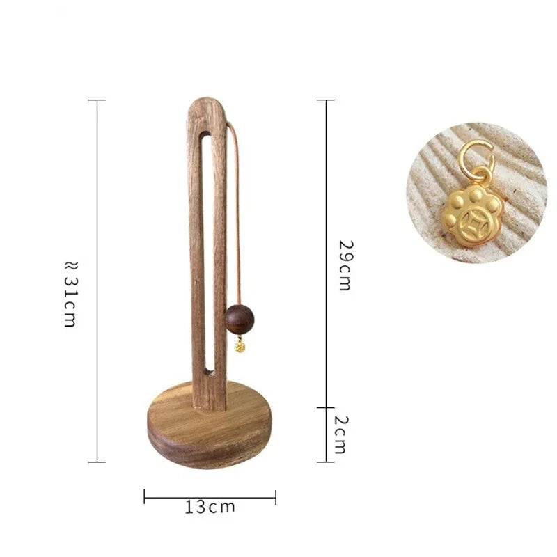 Solid Wood Paper Towel Holder Kitchen Roll Storage Rack