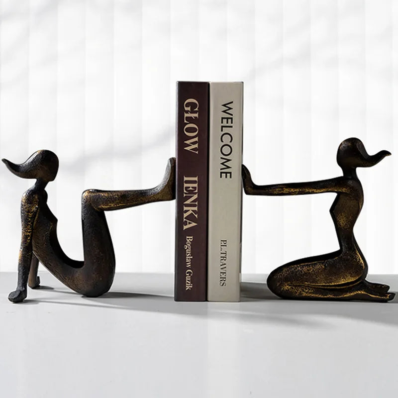 Modern Thinker Girl Statue - Abstract Character Home Decor